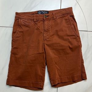 Burnt orange jean shorts